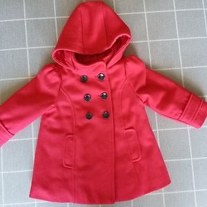 Red Old Navy Peacoat